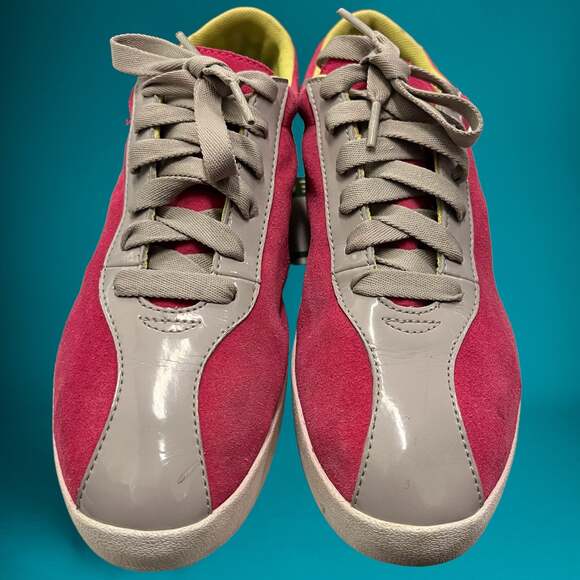 Puma Sneaker Women’s 8.5 Munster Leather Bicycle Toe Sneaker Artsy Hippy Boho - Picture 2 of 7